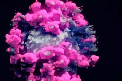 Eine 3D-Abbildung des Coronavirus. 