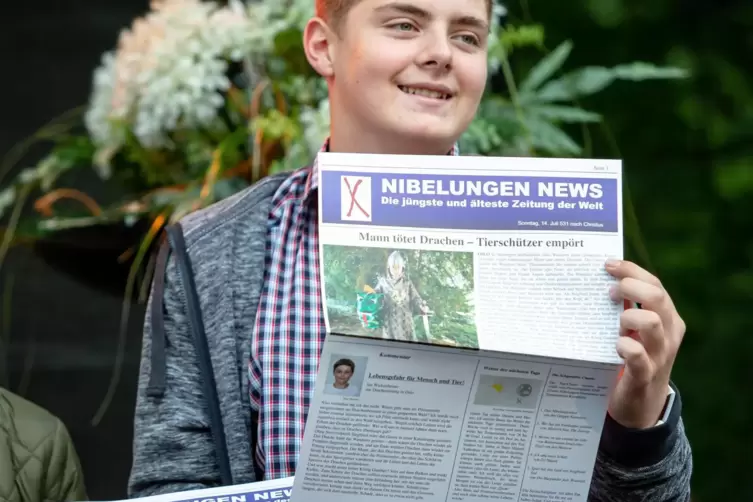 2019 gestalteten Jugendliche auf Einladung der Kooperationspartner die „Nibelungen News“. 