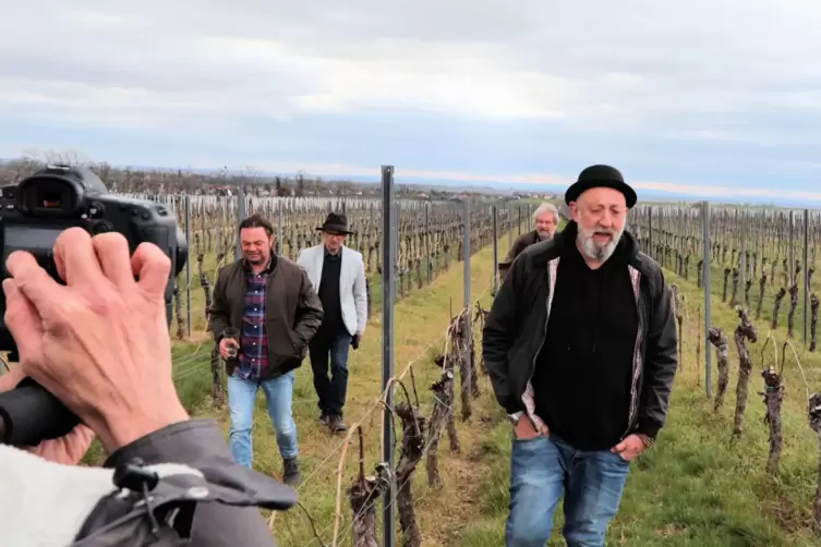 Unter anderem beim Dackenheimer Weingut Mäurer haben die einstigen Mitglieder der Band Palatinate das Video für das Lied "Unser 