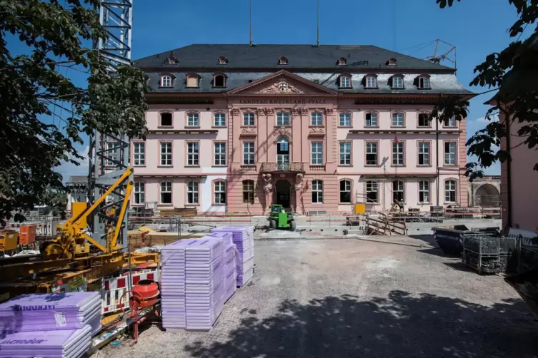 Noch ist es eine Baustelle: Das Deutschhaus in Mainz.