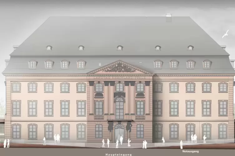 Der Landtag wird derzeit umgebaut. Hier eine Visualisierung der Planer. 