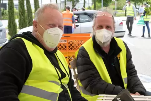 Initiatoren bei einer kurzen Pause: Peter Bödeker (links), Gerald Haupt. 