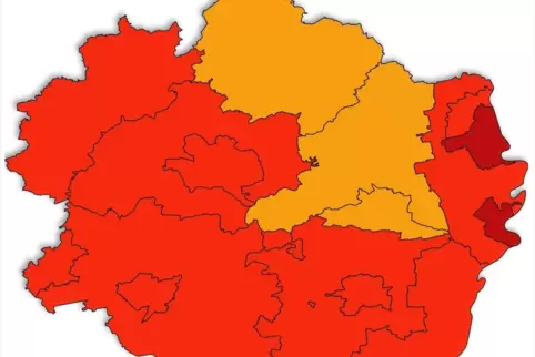 Bad Dürkheim hat pfalzweit die niedrigste Inzidenz mit 36,9.