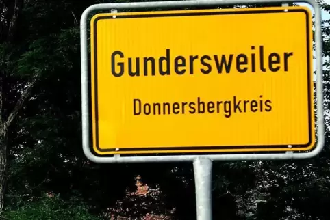 Ortsschild von Gundersweiler.