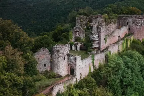 Die Burgruine Neuscharfeneck ist gesperrt. Sie muss umfangreich saniert werden. 