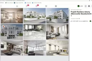 Die Facebook-Seite des Investors Pfalz Wärme GbmH. Hier wird die „Residenz Liberty“ noch mit den Bildern aus München beworben. A