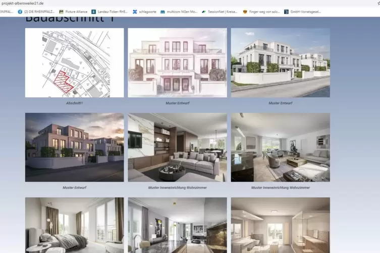 Hier die Website des Bauprojekts Albersweiler, kurz bevor sie offline genommen wurde. Mittlerweile sind die Bilder gel&ouml;scht. 