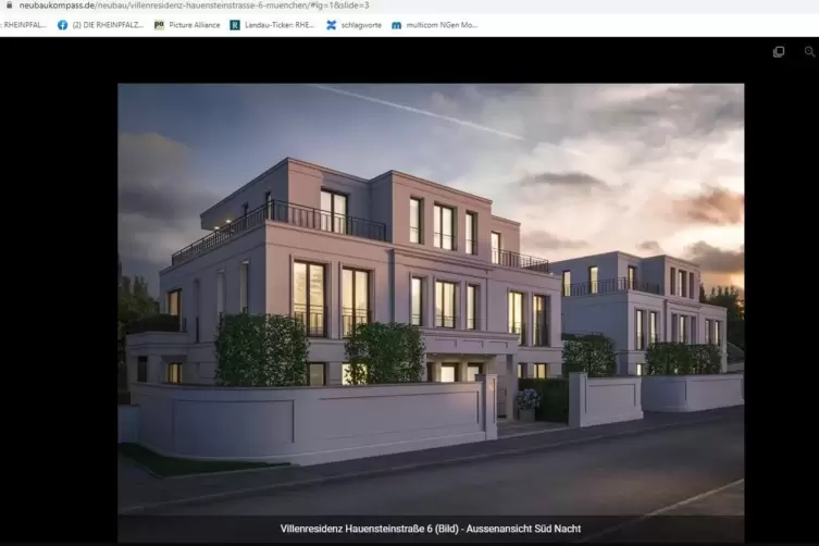 Sehe ich doppelt, oder was? Hier Darstellungen der geplanten Villenresidenz Hauensteinstra&szlig;e 6 in M&uuml;nchen. Identische Au&szlig;en- und