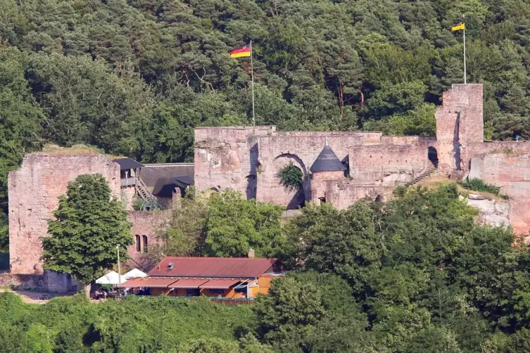... &uuml;ber den &bdquo;Burg Nanstein Weg&ldquo; schnell die Burg Nanstein bei Landstuhl. 