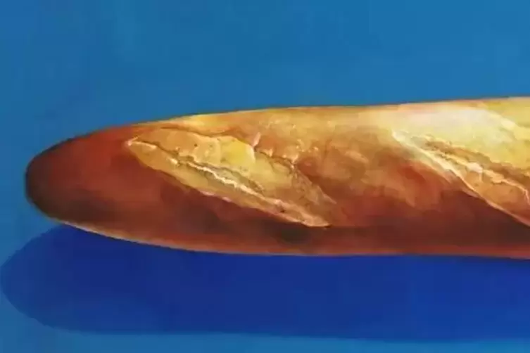 Das von Dimitri Vojnov gemalte Baguette steht sinnbildlich f&uuml;r die Kunst, die durch die Pandemie brotlos geworden ist. 