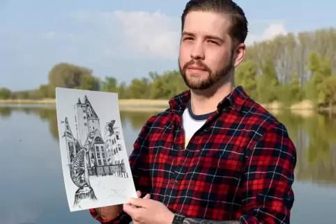Zum Zeichnen zieht es Mathias Hollunder in die Natur. 