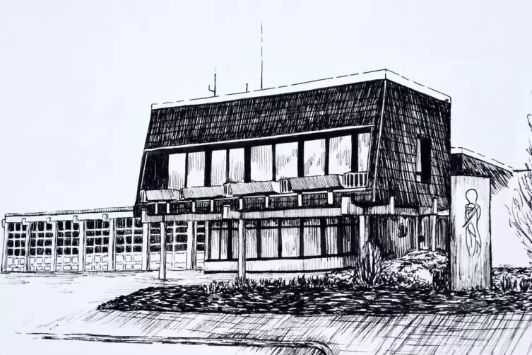 Hollunder w&auml;hlt als Motiv auch gern bekannte Geb&auml;ude, hier zum Beispiel das Feuerwehrger&auml;tehaus in Bobenheim-Roxheim. 