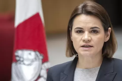 Die belarussische Oppositionelle Swetlana Tichanowskaja lebt im Exil in Litauen.