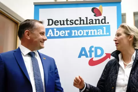 Alice Weidel und Tino Chrupalla führen die AfD in den Bundestagswahlkampf.
