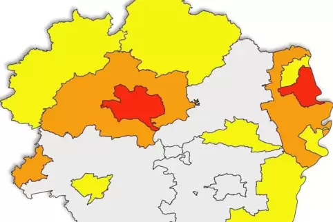 Kaiserslautern (ohne US-Militär) und Ludwigshafen liegen noch über der 50er-Inzidenz. 