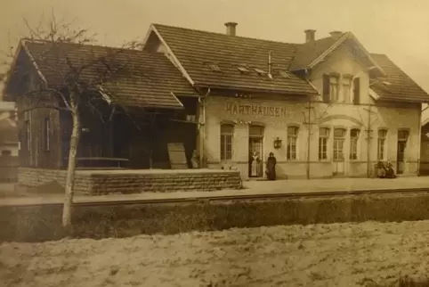 Der alte Bahnhof in Harthausen, an dem das Pfefferminzbähnel Halt machte.