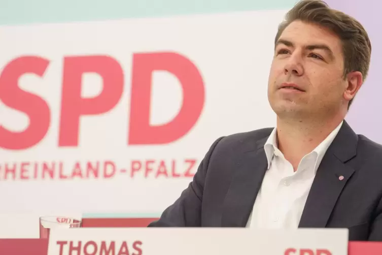 Thomas Hitschler beim Landesparteitages der Sozialdemokraten in Rheinland-Pfalz. 