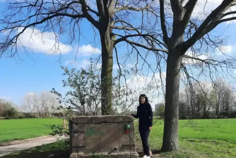 Lohnendes Ausflugsziel, leider aber auch besprüht: der Basisstein.