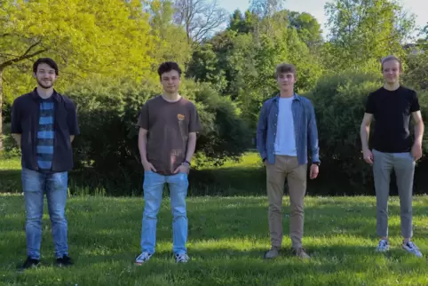 Der Vorstand der neu gegründeten Grünen Jugend Südwestpfalz (von links): Lucas Pfundstein, Franz Stark, Louis Wittmer und Alexan