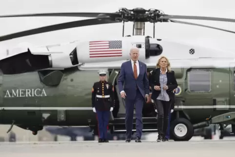 Joe Biden (hier mit Ehefrau Jill) wird ab Ende der Woche viel unterwegs sein, aber am Ende entscheidet sich sein politischer Erf