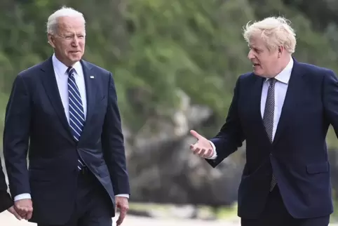 Joe Biden (links) und Boris Johnson in Carbis Bay.