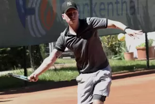 Der Mörscher Pfalzliga-Spieler Sebastian Flick bewies im Training eine gute Frühform. 