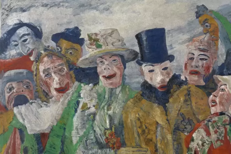 B&ouml;ser Blick auf die Gesellscchaft: Ensors &bdquo;Die Intrige&ldquo;, 1890. 