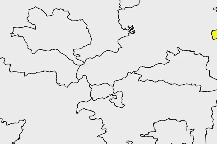 Inzidenz-Karte der Pfalz: In Neustadt und rundherum sind die Werte unterhalb der Warnstufen - also weiß. 