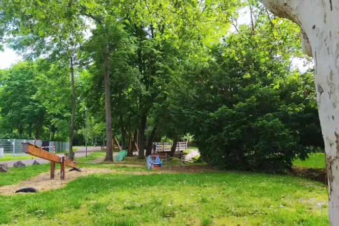 Ein flacheres Ufer, Sitzstufen und Spielgeräte sollen den Spielplatz in der Dirmsteiner Bleichstraße zum Bacherlebnisbereich mac