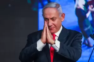 Dank an seine Anhänger: Benjamin Netanjah im März nach den Parlamentswahlen in Israel .