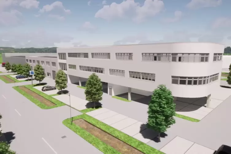 Groke-Neubau: 9000 Quadratmeter großes Gebäude in der Hagenbacher Faureciastraße. 