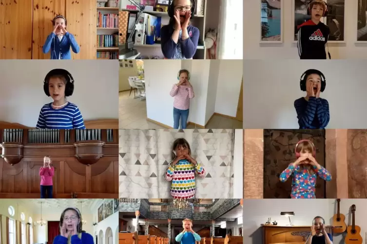 Die jüngsten Chorsängerinnen und -sänger der Landeskirche digital: eine Impression von dem Video zum Kinderchortag.
