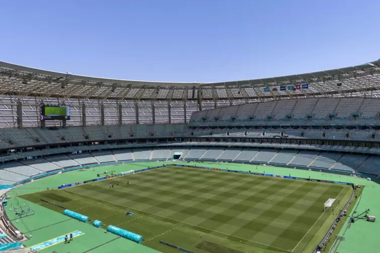 Der Spielort: Das Nationalstadion in Baku, Aserbaidschan.