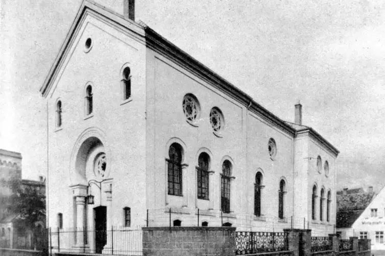 Die alte, 1938 zerstörte Synagoge in Speyer. 