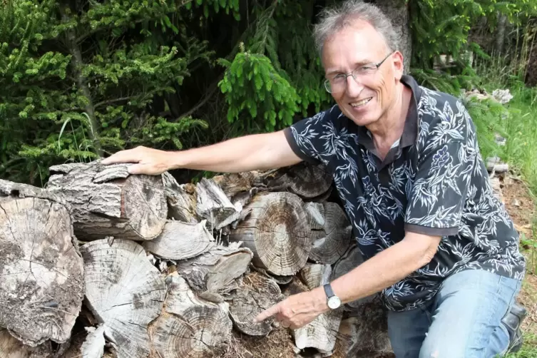 Wirbt f&uuml;r Totholz als Lebensraum f&uuml;r Insekten: Thomas Weiner. 