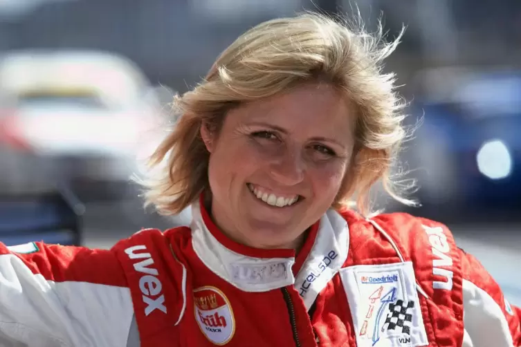 Sabine Schmitz im Jahr 2010 auf dem Nürburgring. 