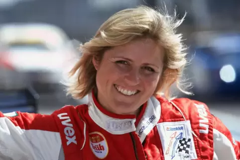 Sabine Schmitz im Jahr 2010 auf dem Nürburgring. 