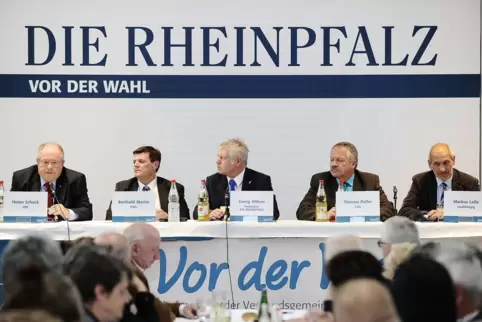 Podiumsdiskussionen – wie hier vor der Verbandsbürgermeisterwahl 2014 – wären bei einem frühen Wahltermin schwierig. 