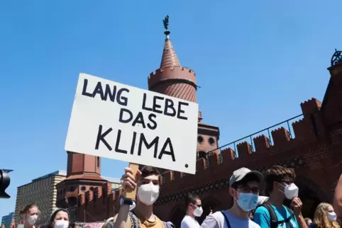 Demonstranten in Berlin.