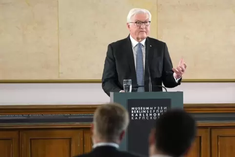 Frank-Walter Steinmeier bei seiner Rede in Berlin.