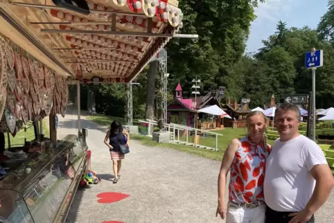 Stolze Beschicker: Madleen und Thilo von Olnhausen.