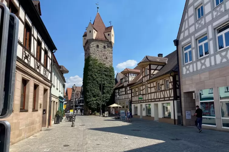 Wenig los in der City Herzogenaurachs.