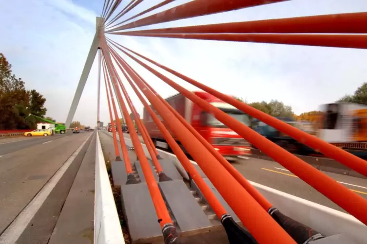 Unfallort: Autobahnbrücke bei Speyer.