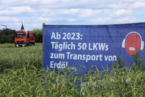 Gegner des Erdölprojekts bei Offenbach fürchten unter anderem den Anstieg des Schwerverkehrs in den umliegenden Orten. Grund: La