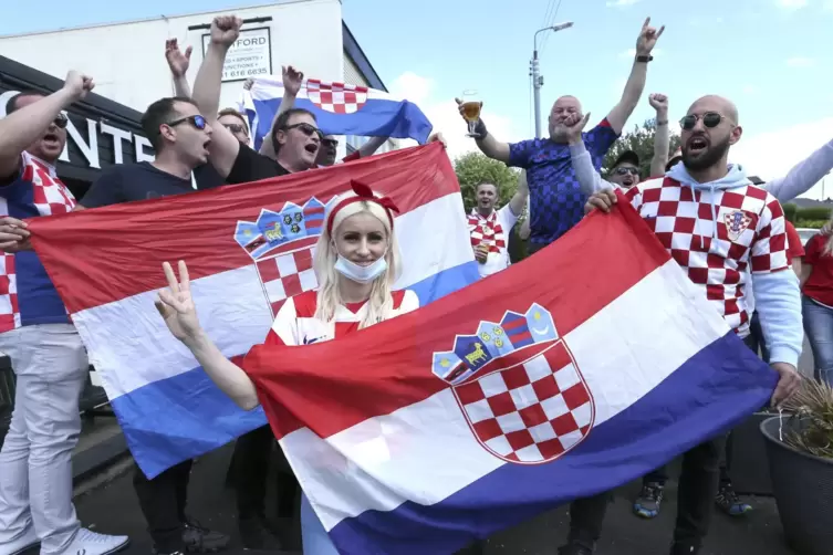Kroatische Fans. 