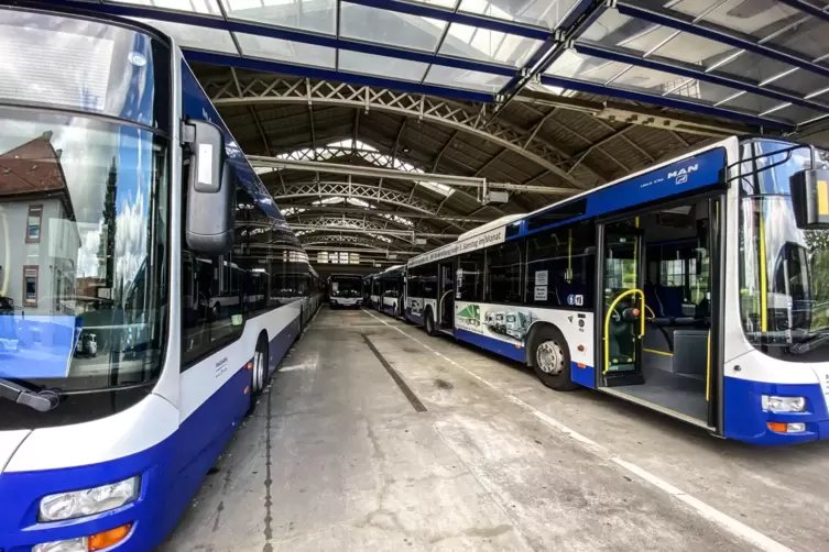 Bei Palatina Bus in Edenkoben blieben die Busse in der Halle.