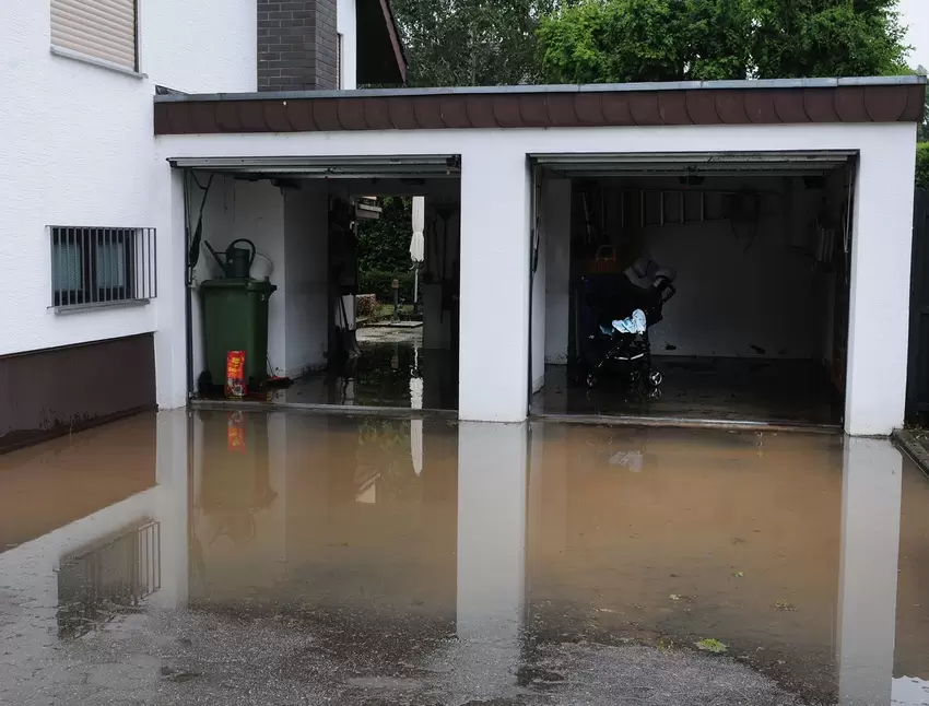 Überall in Dürkheim stand das Wasser.