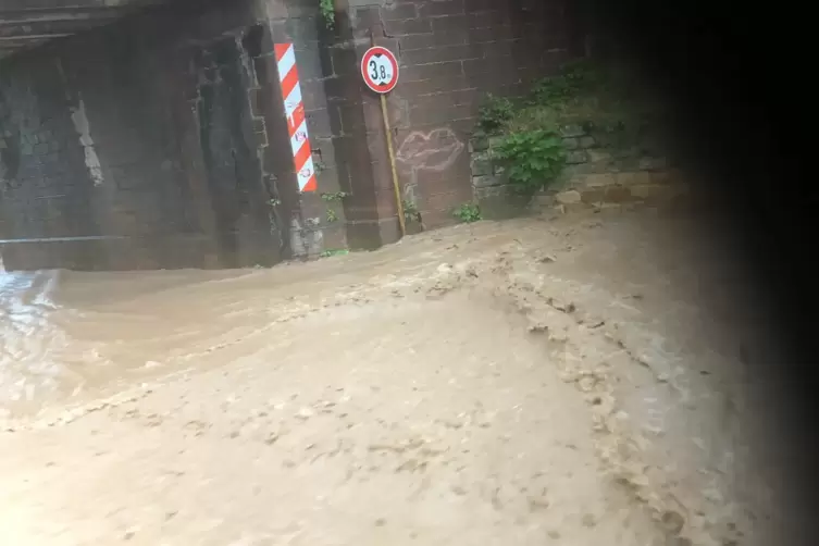 Eine Unterf&uuml;hrung in Freinsheim gleicht einem Fluss