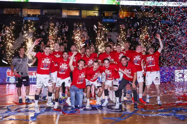 Der Moment des Jubels. Der HSV Hamburg ist in die Handball-Bundesliga zurückgekehrt. 