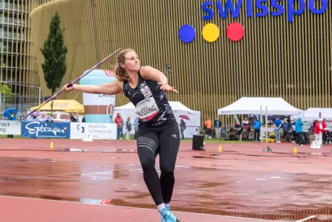 Siegerin im Regen von Luzern: Speerwurf-Europameisterin Christin Hussong aus Herschberg.